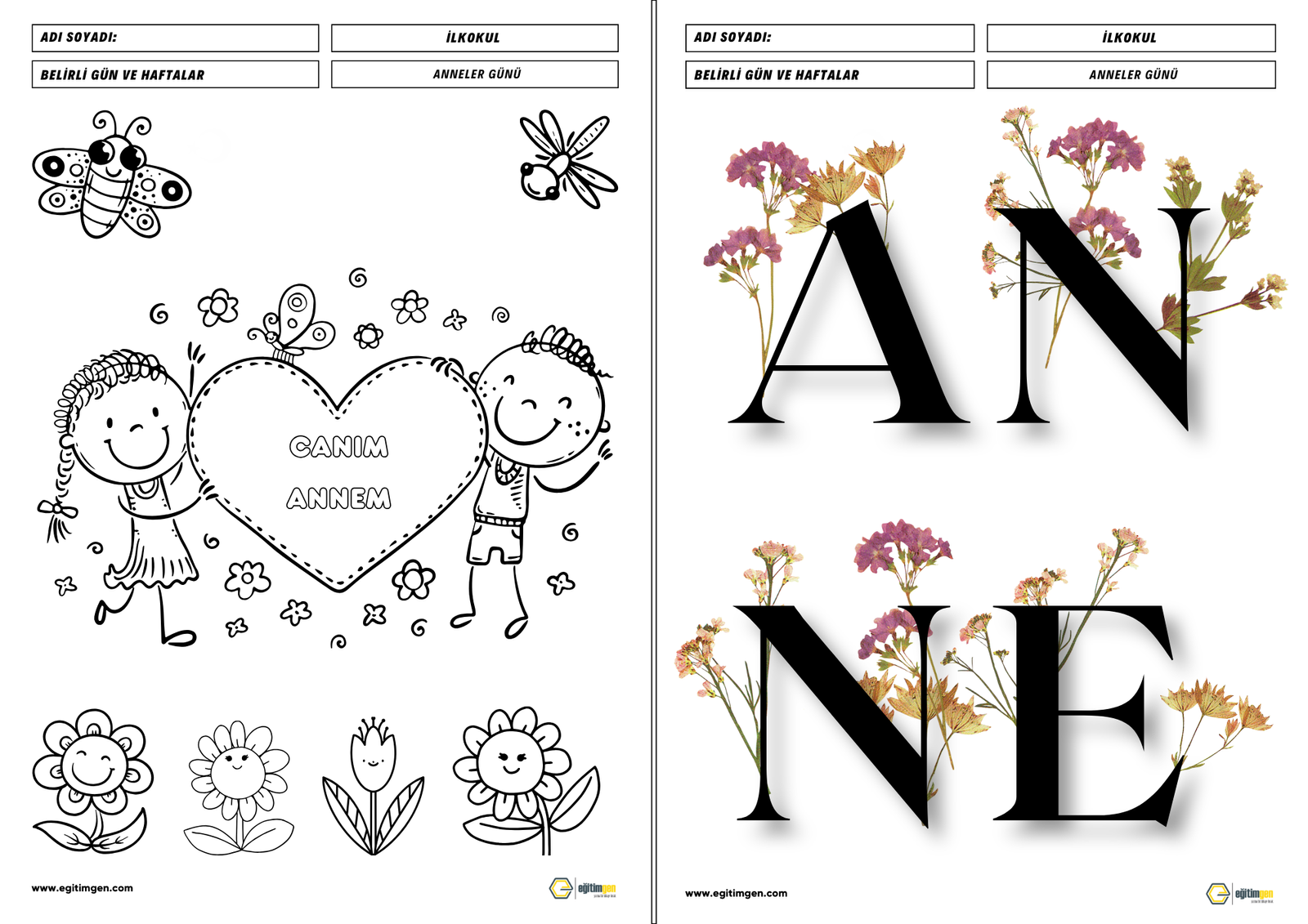 anneler-gunu-boyama.png - Eğitimgen